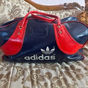 Vintage 1970s Adidas Leather gym bag